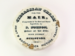 Pot lid for hair cream