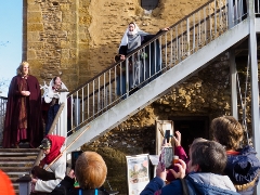 Castle steps with Queen