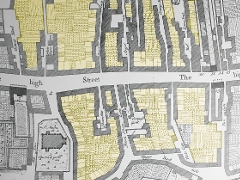 Map of gardens in the High Street