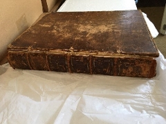 Old leather bound book
