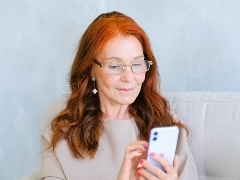 woman on a phone