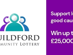 logo Guildford Community Lottery - support local good causes, win up to £25000