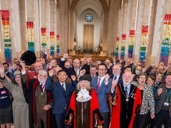 City status VIPs in Guildford Cathedral for Back our Bid event