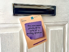 Electoral Commission leaflet in household letterbox