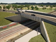 Ash Road Bridge CGI CGI image of what Ash Road Bridge will look like