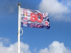 D-Day 80 Flag of Peace D-Day 80 Flag of Peace features country flags and the caption D-Day 80 6 June 2024