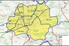 Map of boundary for Guildford Town Community Governance Review