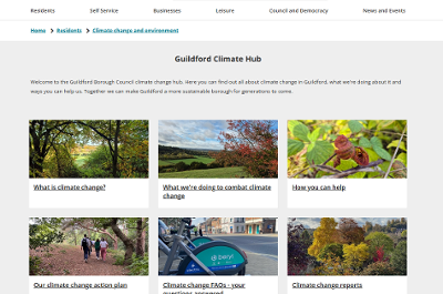 Image of the GBC website climate hub page