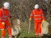 Guildford Borough Council team cleaning litter from the A31 Hog's Back near Wanborough